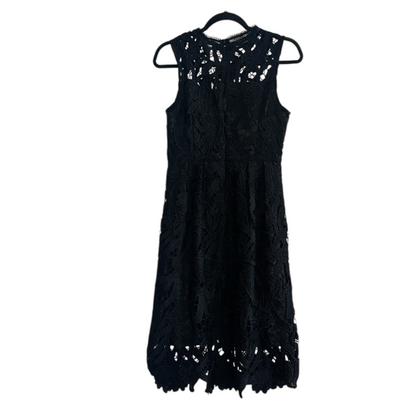 Molly Bracken Black Sleeveless Lace Dress Size Small - Picture 4 of 11